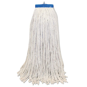 Boardwalk® Mop Head, Lie-flat Head, Cotton Fiber, 24oz., White, 12-carton freeshipping - TVN Wholesale
